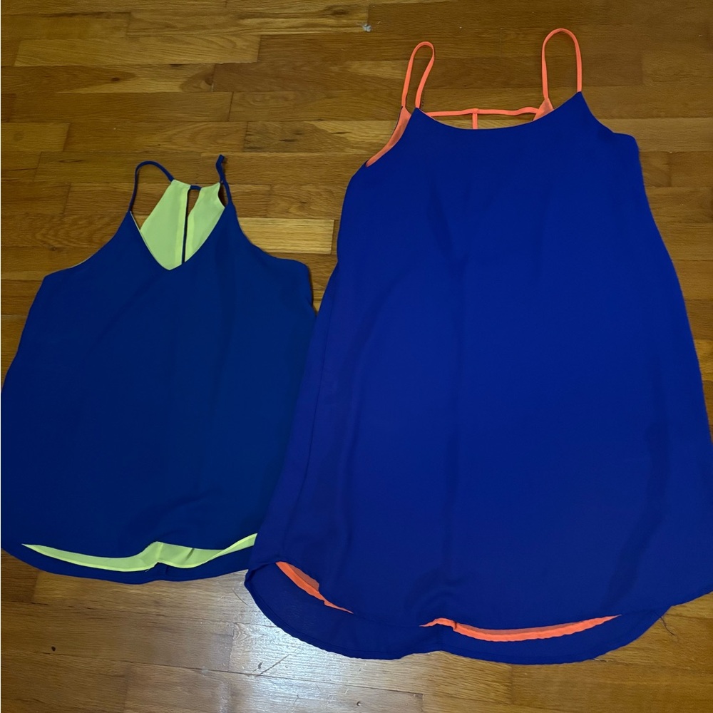 Neon lot: one top/one mini dress
